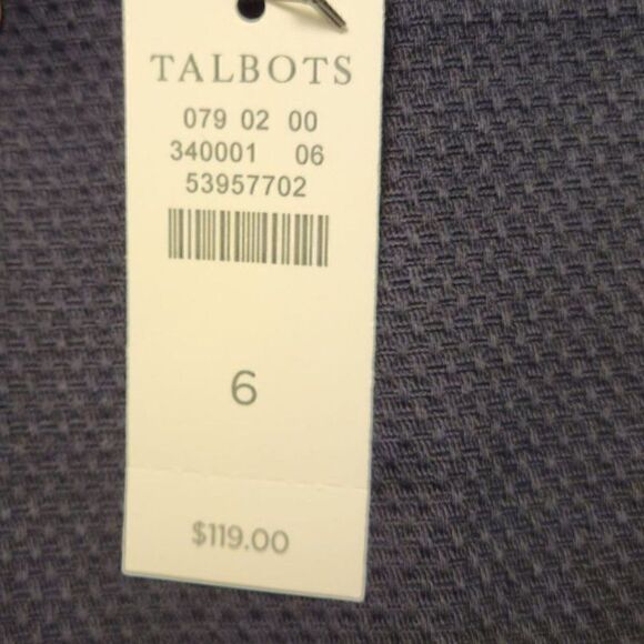 Talbots Navy Textured Dress Pants Sz 6 - Picture 7 of 9